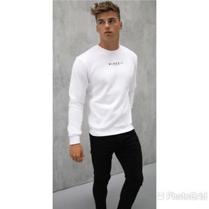 White Crewneck Logo Sweater -